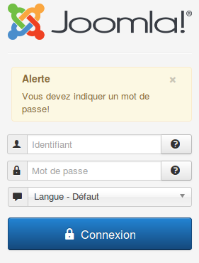 administration mot de passe joomla