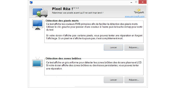logiciel reparer pixel mort