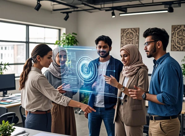 Vision futuriste de la création numérique en Tunisie en 2026 avec des outils d'intelligence artificielle